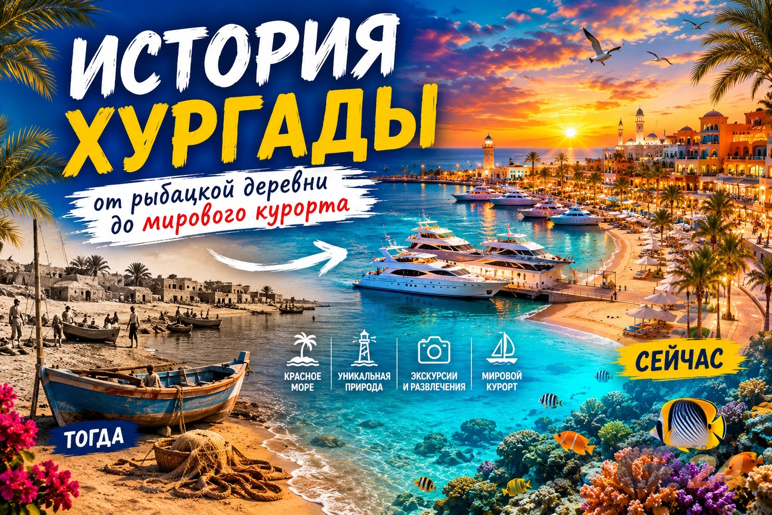История Хургады — курорт на Красном море в Египте