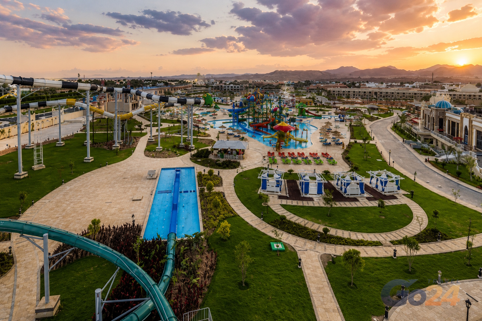 Аквапарк Albatros Aqua Resort в Шарм-эль-Шейхе - водные горки и бассейны