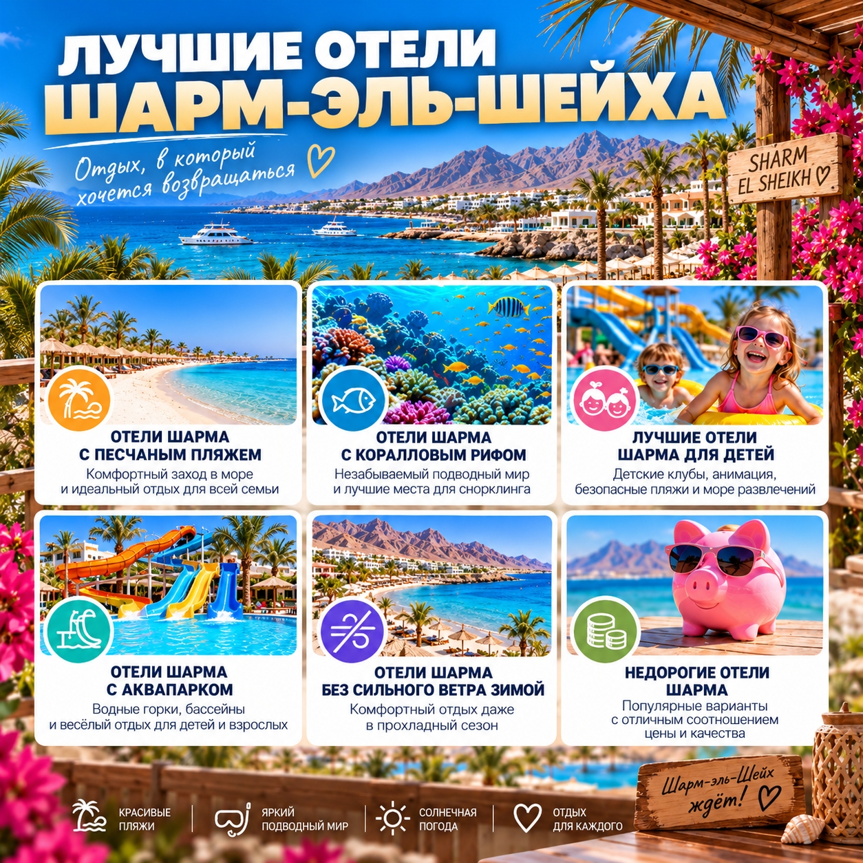 Лучшие отели Шарм-эль-Шейха для отдыха у Красного моря